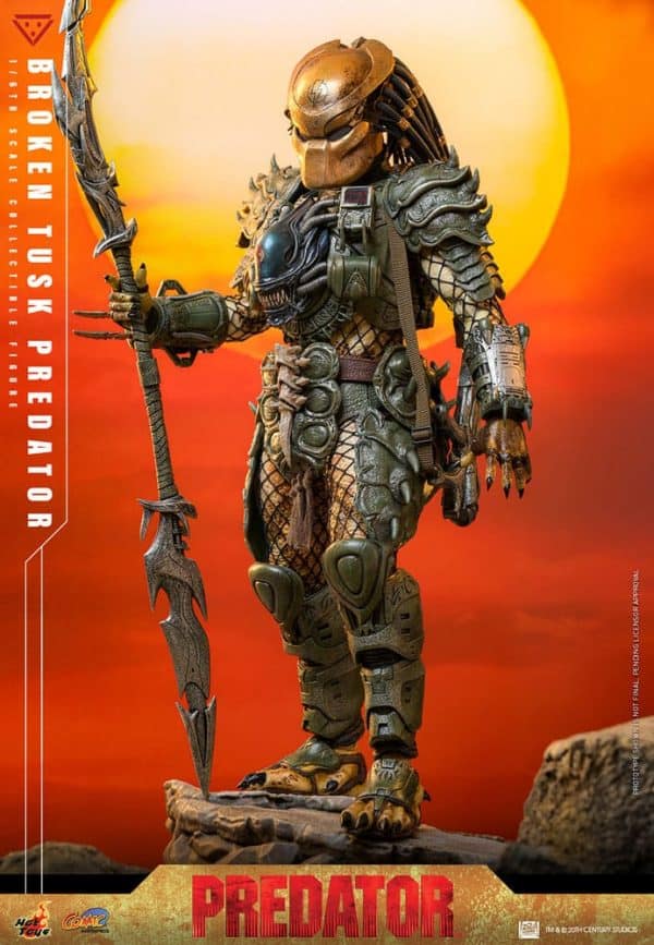 Alien vs. Predator Comic Masterpiece Action Figure 1/6 Broken Tusk Predator 35 cm - Afbeelding 4