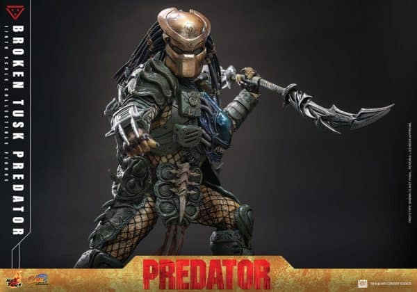 Alien vs. Predator Comic Masterpiece Action Figure 1/6 Broken Tusk Predator 35 cm - Afbeelding 13